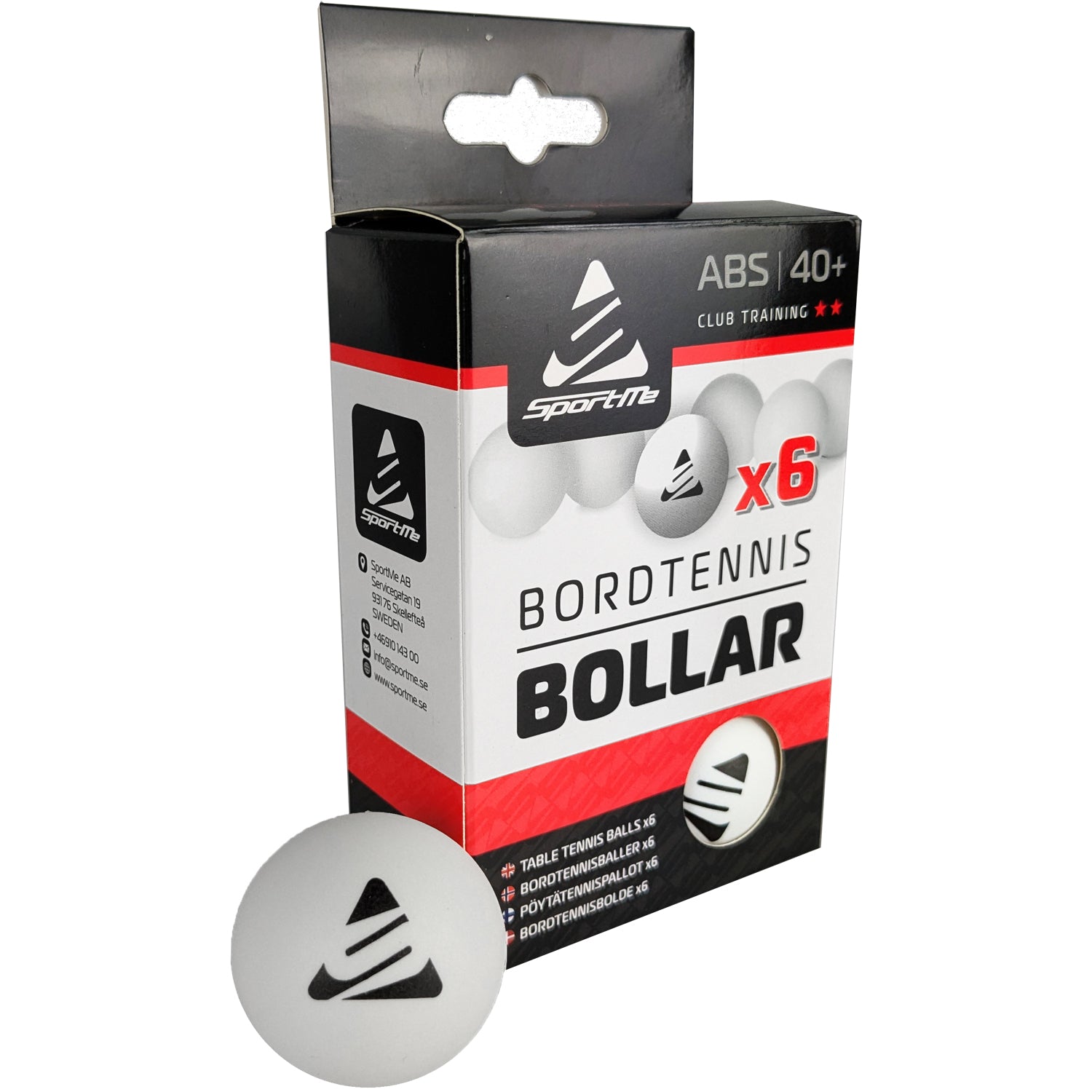 SportMe Bordtennisbollar 6 St Vita